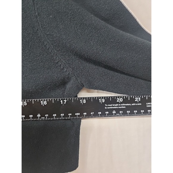 Vintage Lauren Ralph Lauren Dress Black Cream Striped Pullover Women's M - Picture 4 of 6